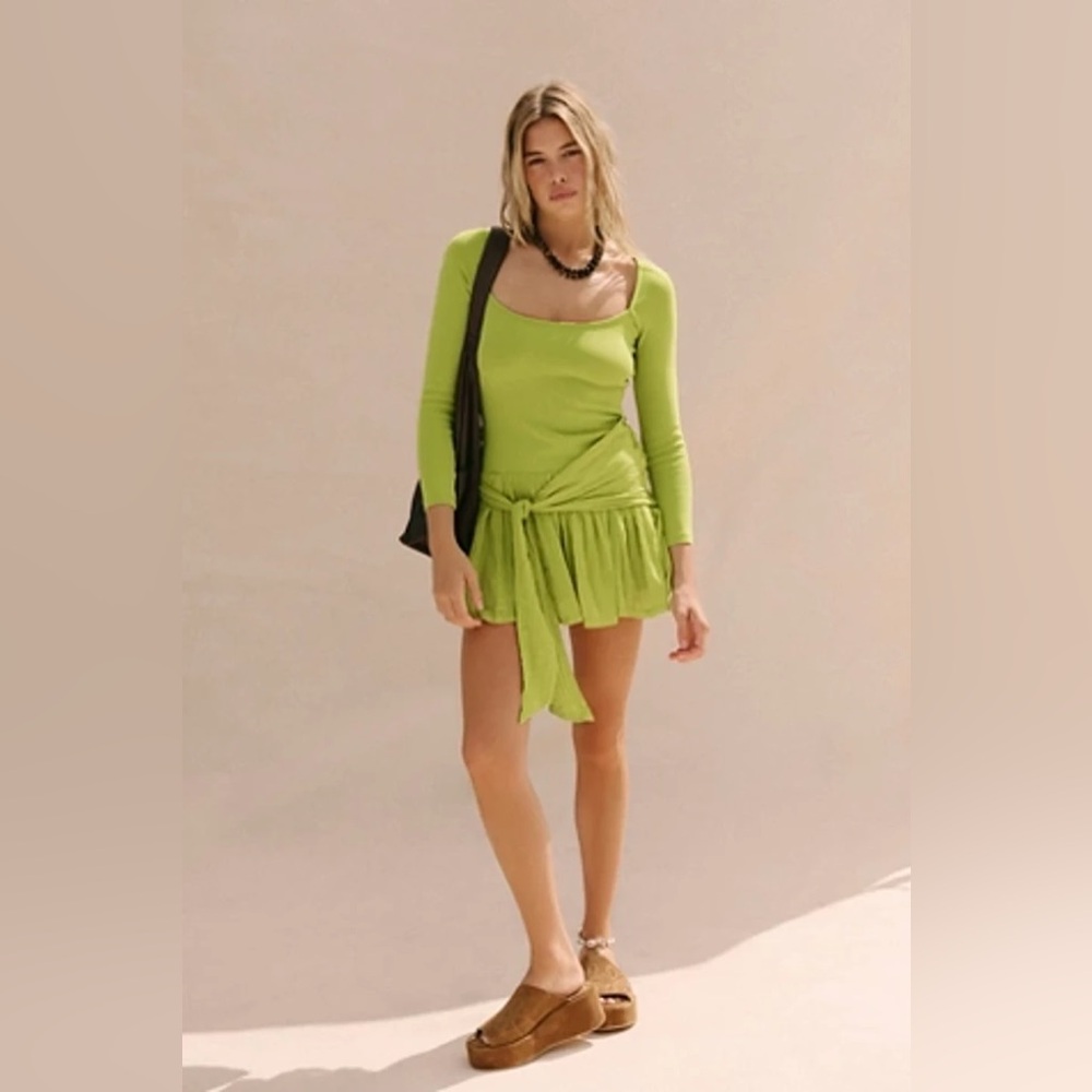 NWT Free People Lexi Drop-Waist Mini Dress